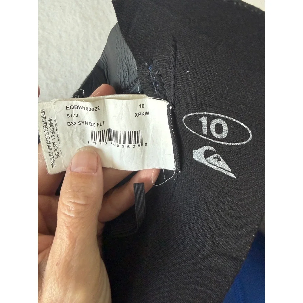 Quiksilver Syncro Series 3:2mm Neoprene Wetsuit Kids Size 10 Blue Grey